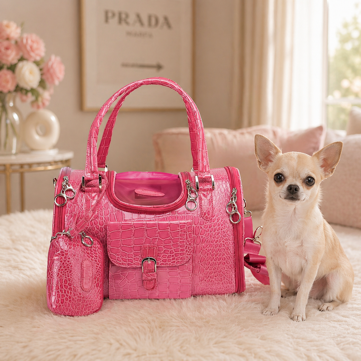 Noir Luxe Pet Carrier