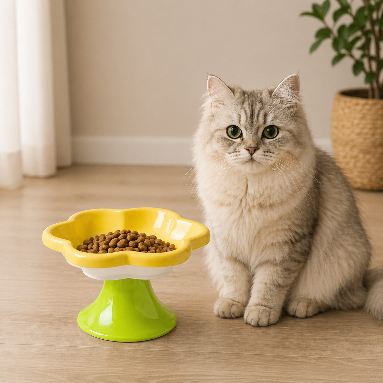 Blossom Lift Ceramic Pet Bowl