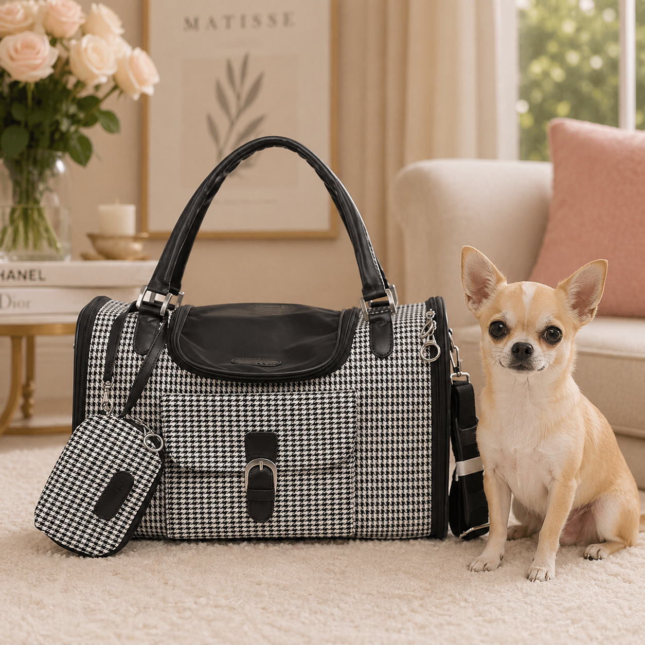 Noir Luxe Pet Carrier