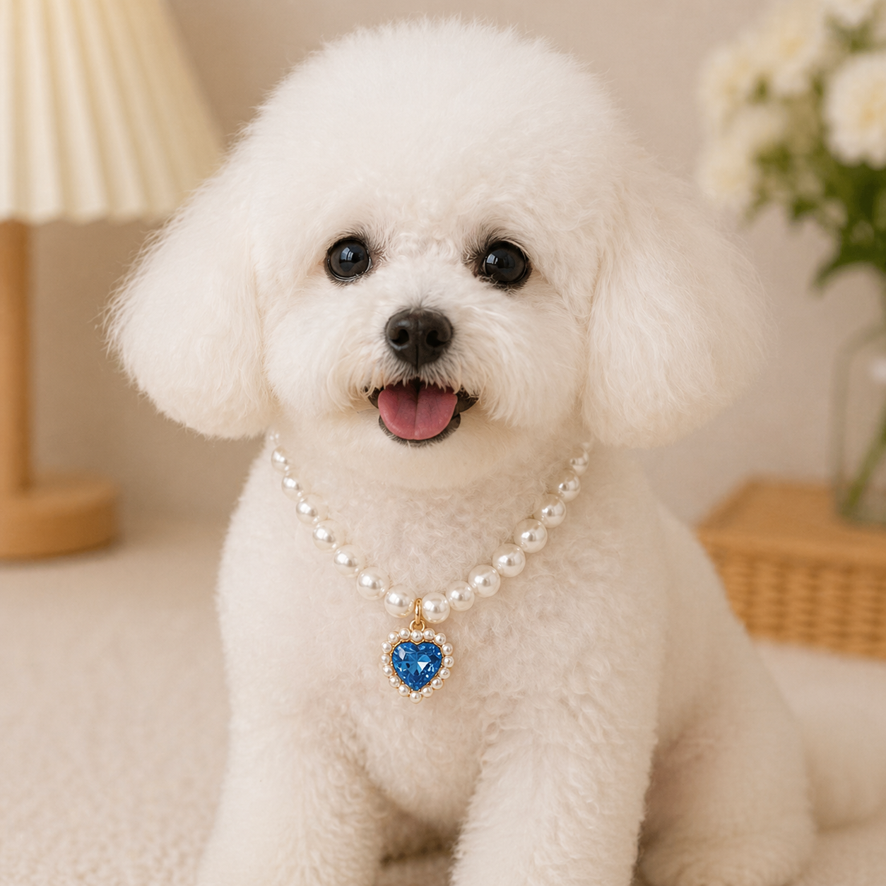Pearl Bow Pet Collar