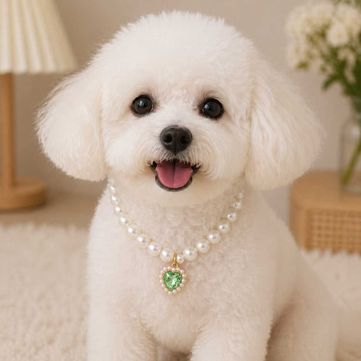 Pearl Bow Pet Collar
