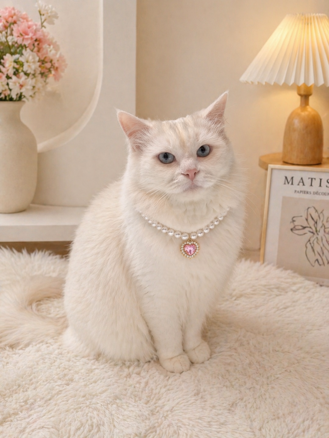 Pearl Bow Pet Collar